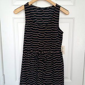 Triangle Geometric Print Sun Dress in Black/Beige